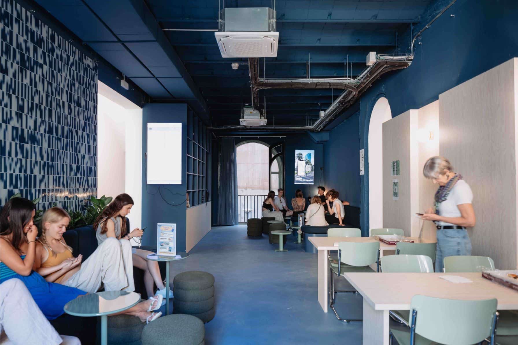 Blue classroom