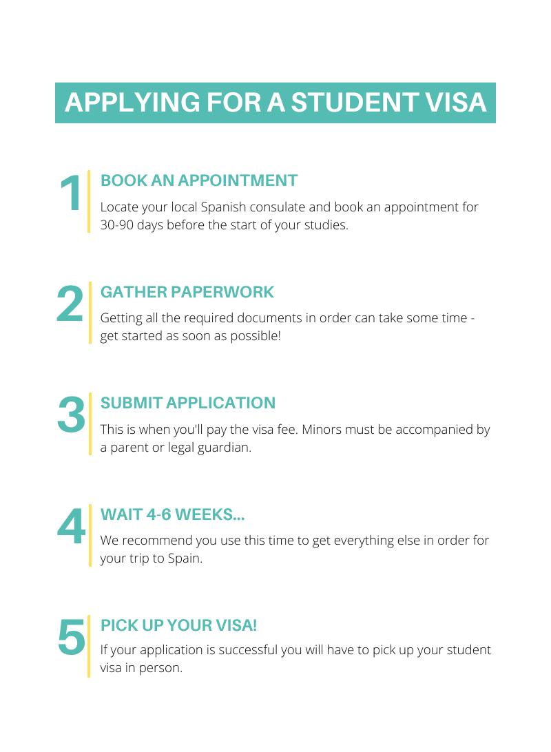 spain student visa application snapshot
