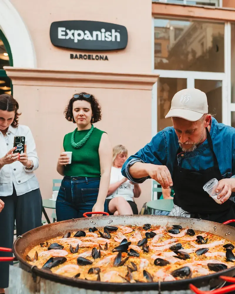 Paella activity in Expanish Barcelona School