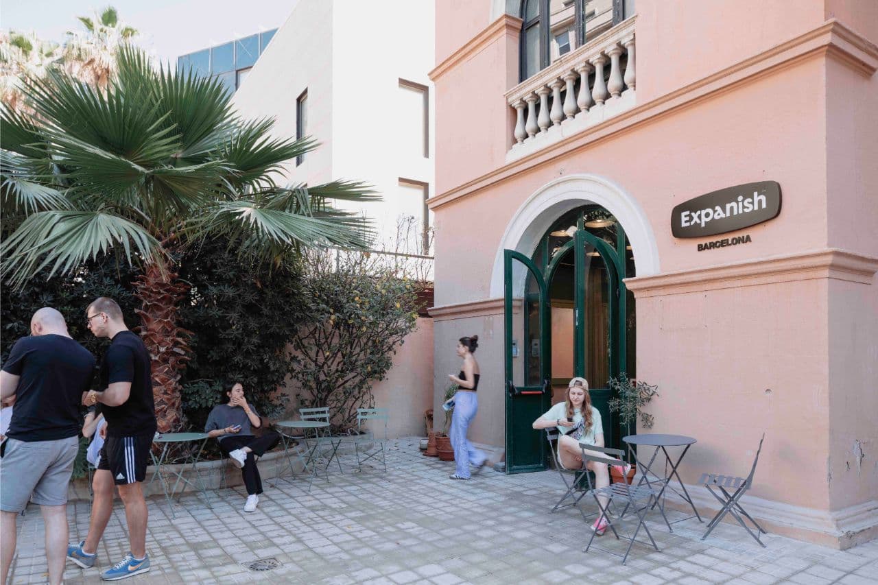 students in entrance