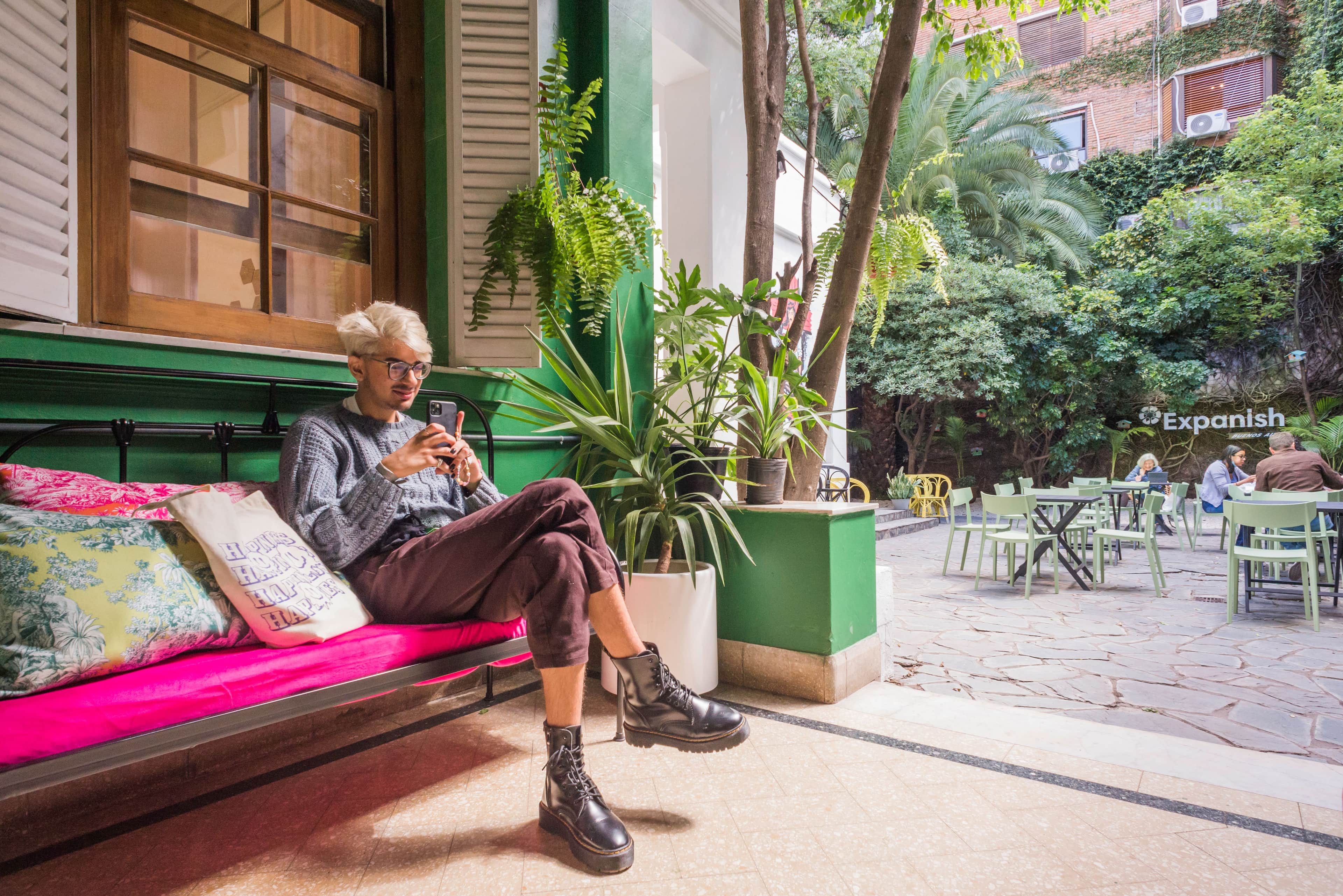 A private patio area at Expanish Buenos Aires