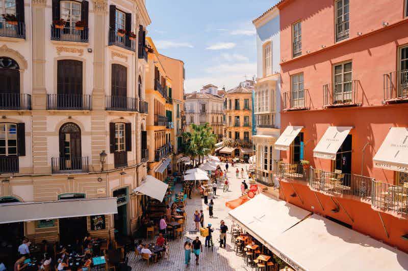 Málaga's historic center is an attractive place to learn Spanish