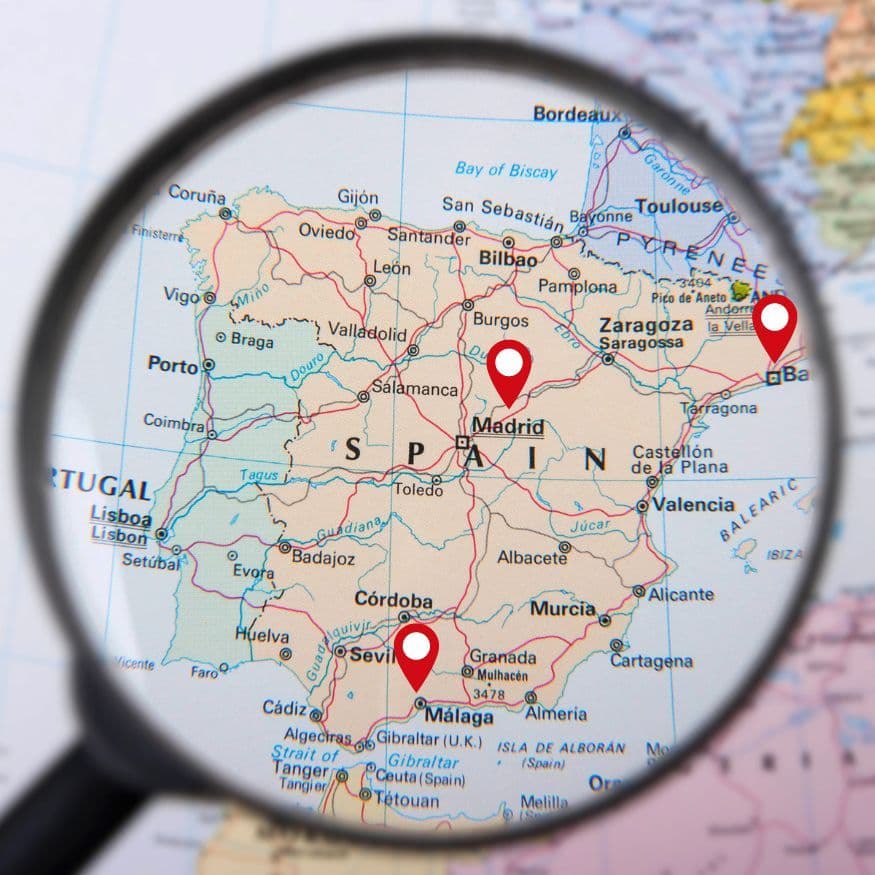 Expanish locaties Spanje